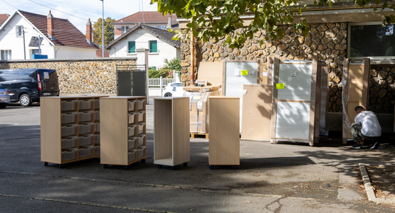La Ville a investi près de 182 000 € dans l’achat de nouveau mobilier destinés aux élèves et aux équipes administratives et pédagogiques des écoles (ici à Jean-Jaurès).