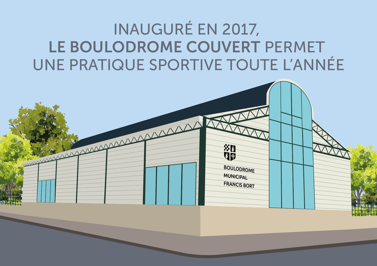 Inauguré en 2017, le boulodrome couvert permet une pratique sportive toute l'année