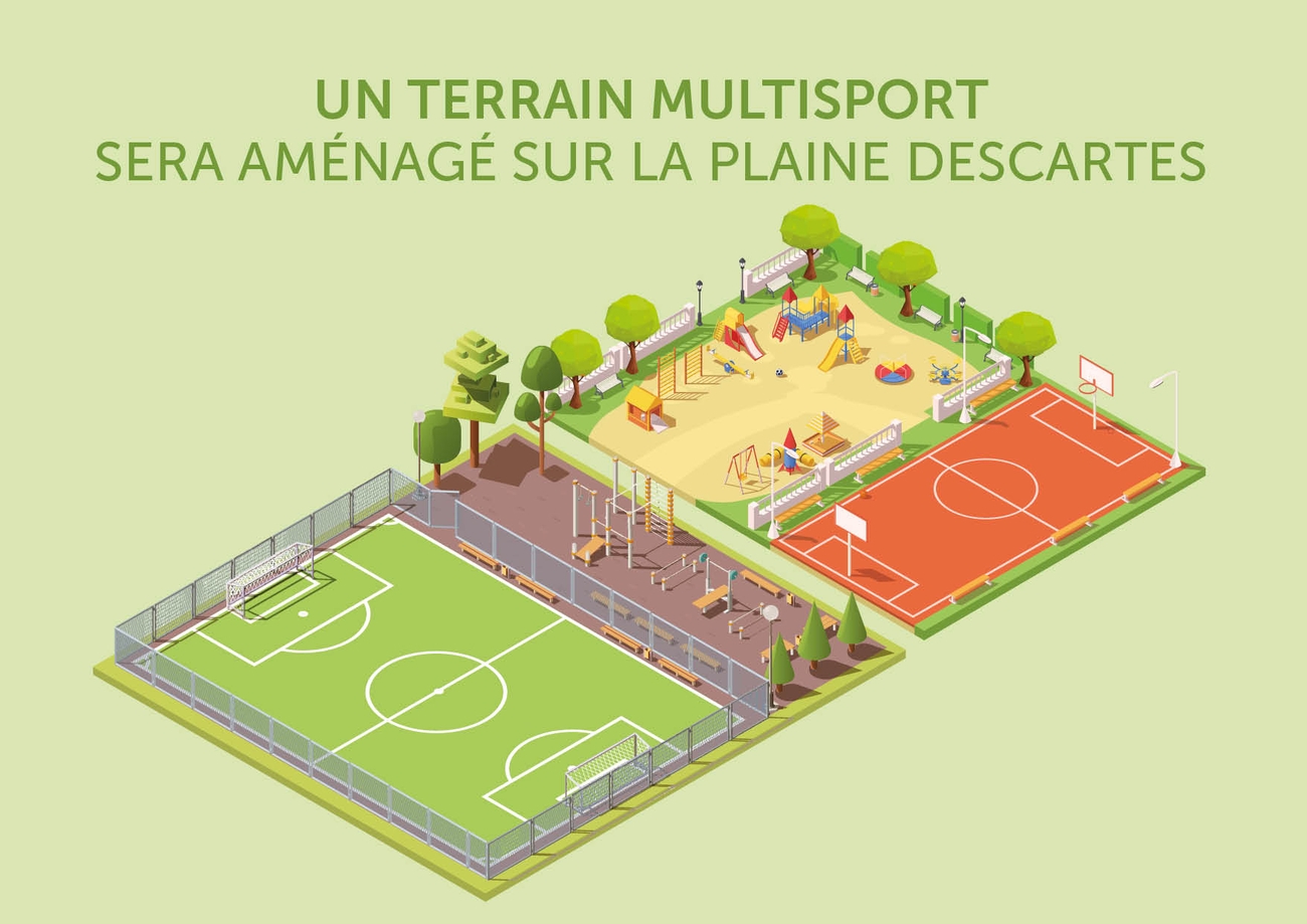 Un terrain multisport sera aménagé sur la plaine Descartes