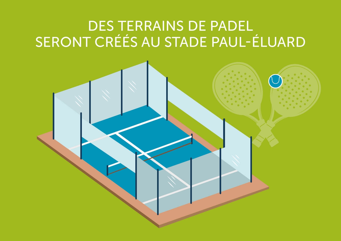 Des terrains de padel seront créés au stade Paul-Eluard