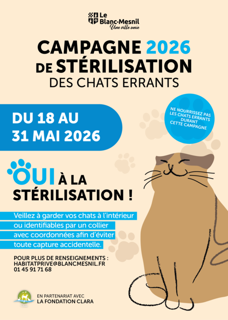 Campagne de stérilisation des chats errants