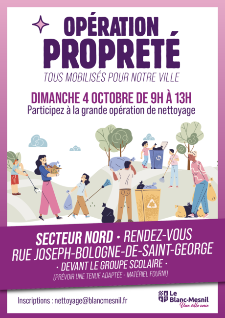 Affiche officielle de l'opération propreté